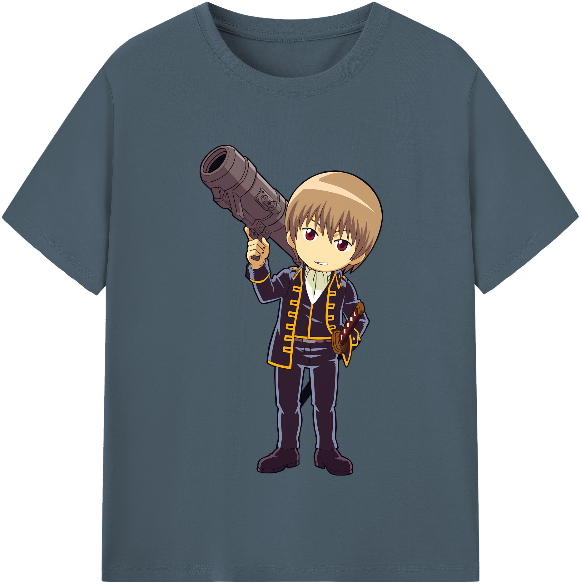 （画像用） ぎんたま 坂田銀時（さかたぎんとき） 神楽 志村新八（しむら しんぱち） GINTAMA Sakata Gintoki Kagura Shimura Shinpachi 綿100％半袖Tシャツ（フロントプリント）